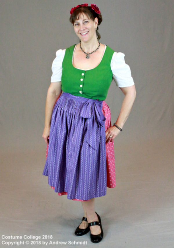 Ausseer dirndl I made and wore at Costume College 2018. Fabrics from Laura und Ben