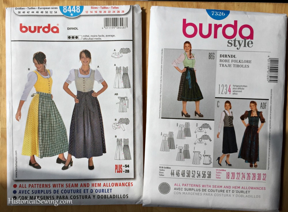 Burda 8448 and BurdaStyle 7326 - traditional dirndl patterns